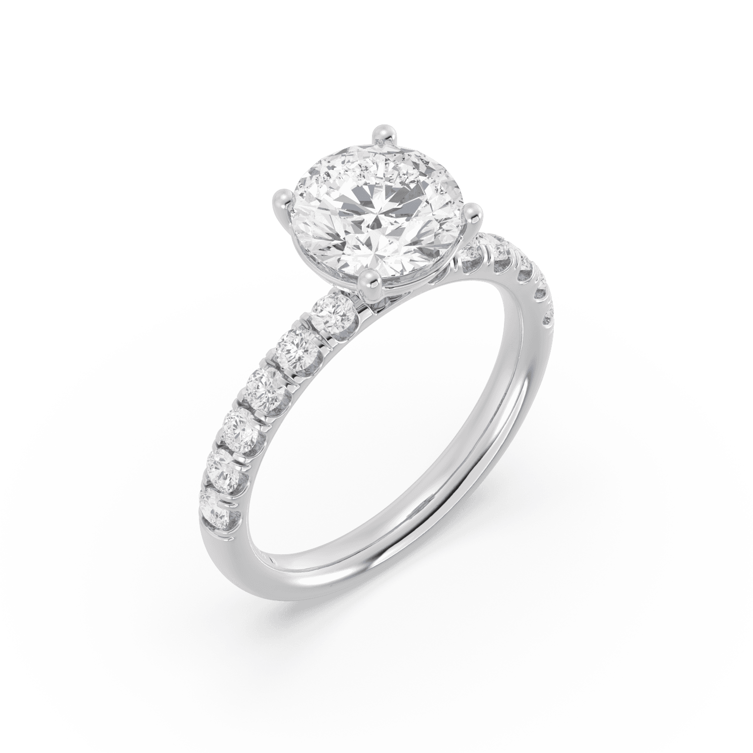 Amipi platinum solitaire engagement ring with GIA diamond